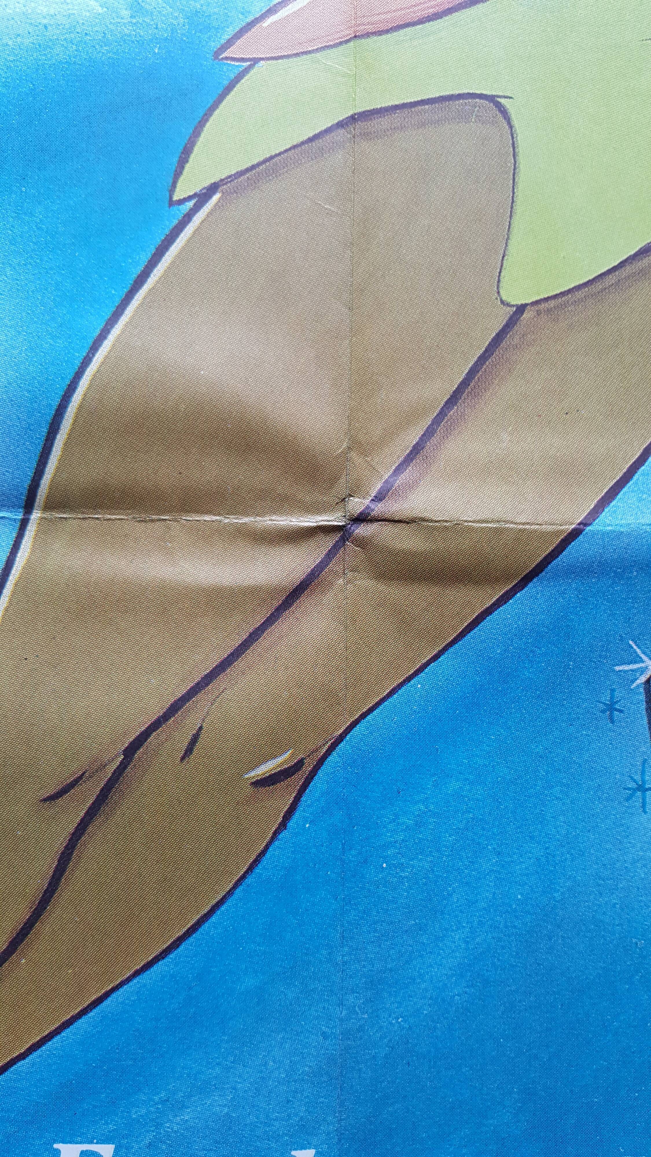 Affiche cinéma originale Walt Disney 1974 Peter Pan 60X160cm