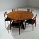 Gerard Geytenbeek tripod dining table in wenge, The Netherlands, 1960