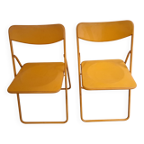 Two ikea folding chairs, niels gammelgaard