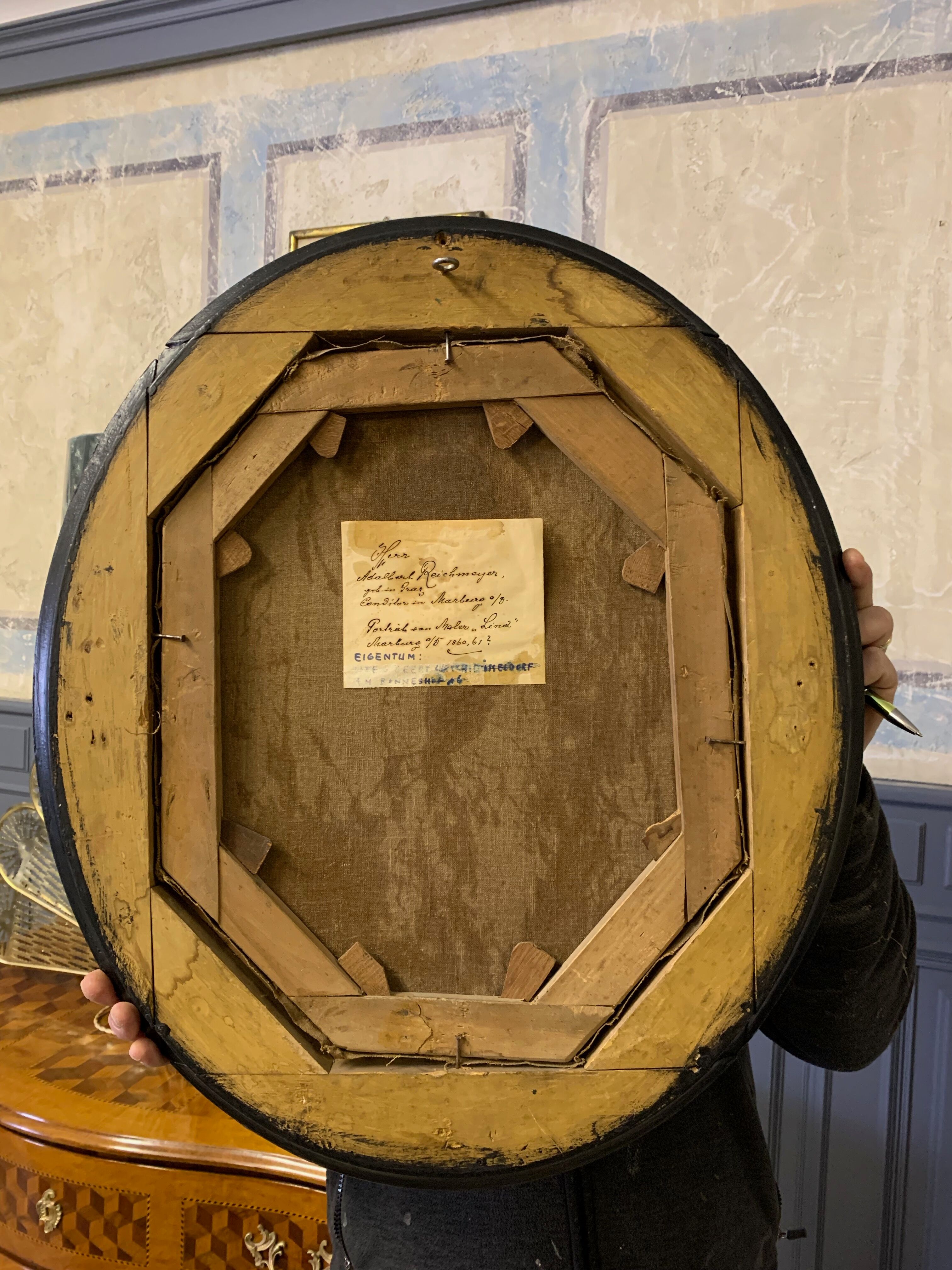 Pair of framed portraits