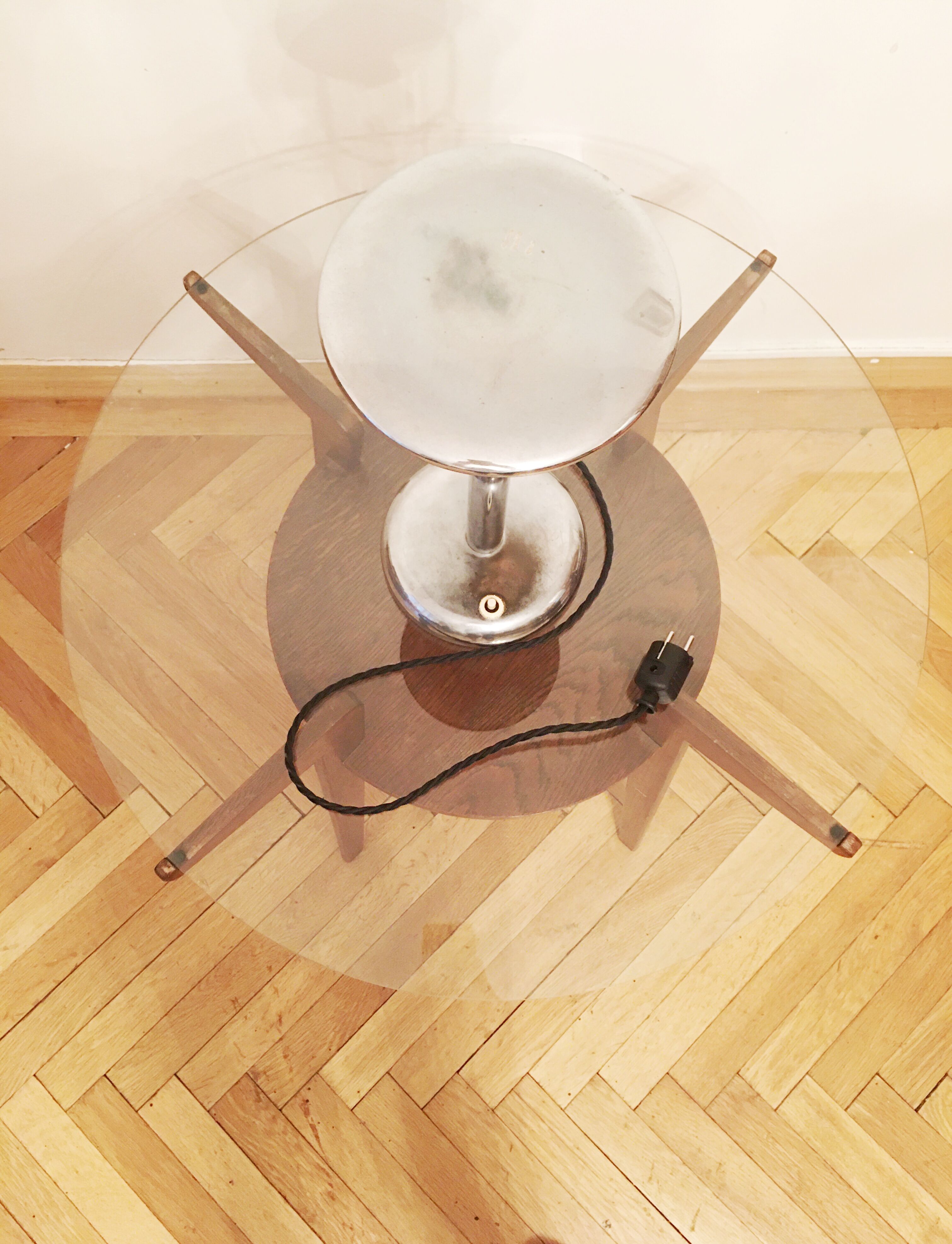 Art deco Steel Table Lamp by Napako, 1930s