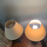 Pair of black table lamps