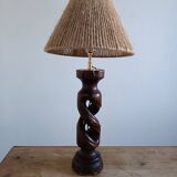 Turned wood lamp 1950