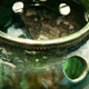 Détails sur  Pot à bulbes ancien en terre vernissée