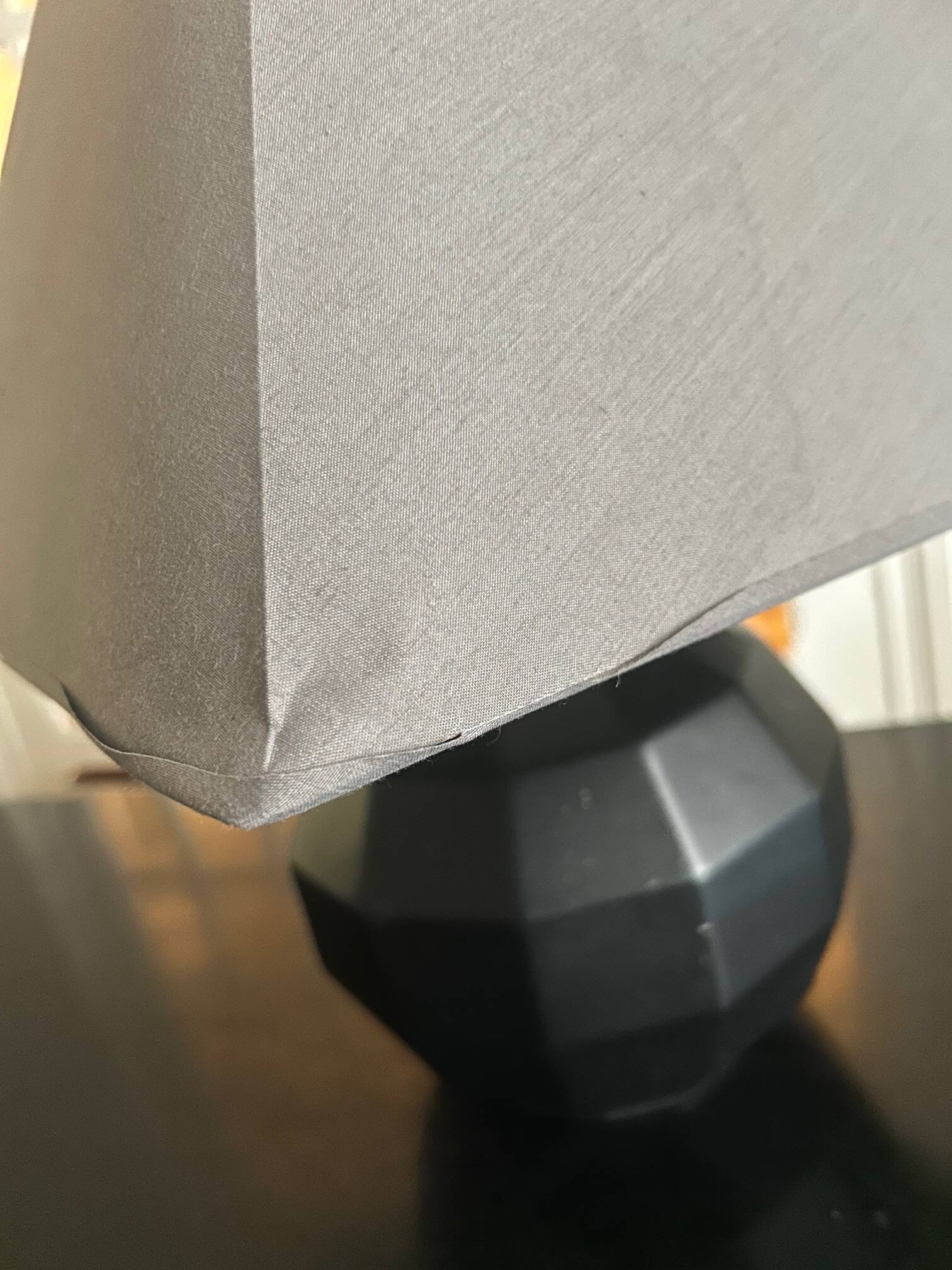 black ceramic lamp from the 80s