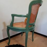Restyled canned convertible armchair