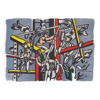 Fernand LEGER: The builders, signed lithograph