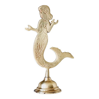 Golden brass mermaid
