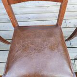 Set of 6 STELLA chairs, Art Deco, leather seat