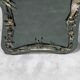 Vintage 50s metal patterned wall mirror