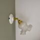 Applique tulipe vintage en opaline blanche