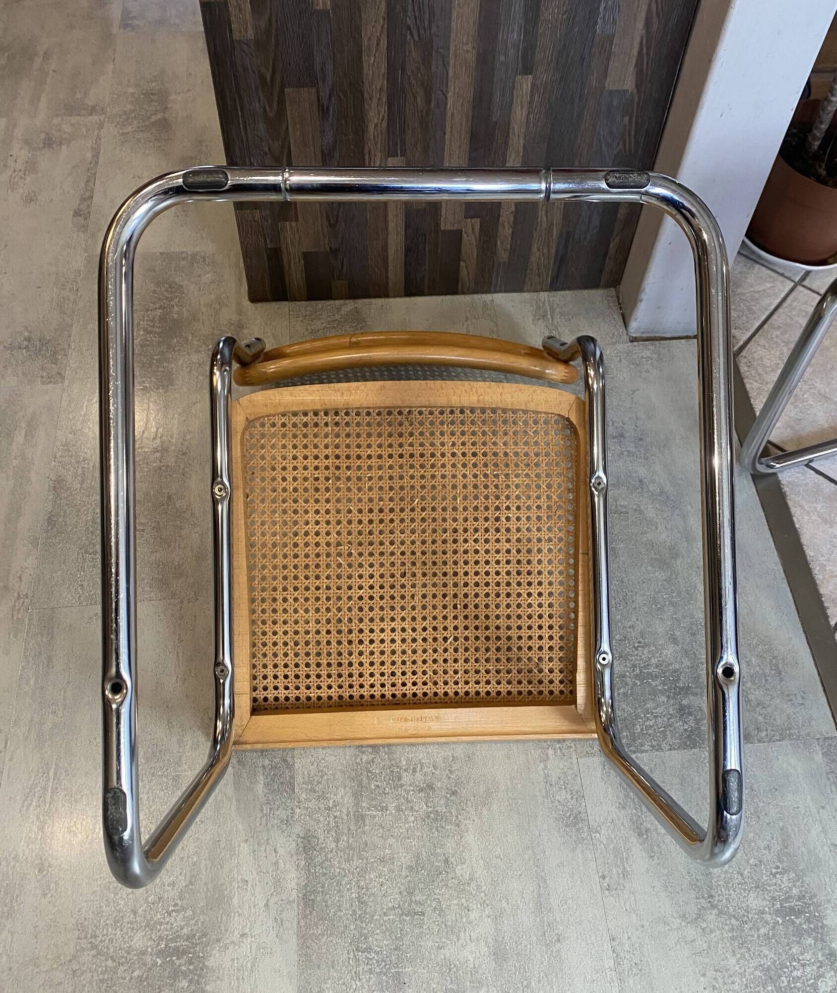 Chair without armrests Cesca B32 Marcel Breuer vintage 1980