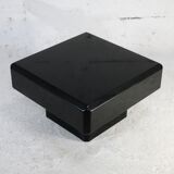 Table basse bois laqué noir, France, circa 1970