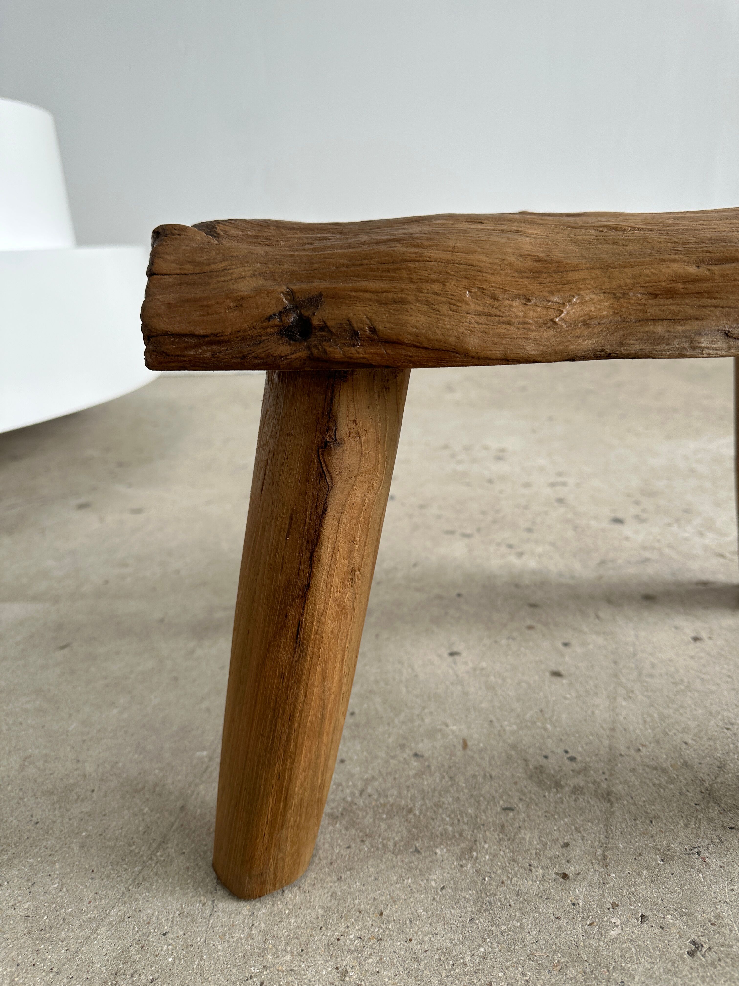 Stool in blond teak