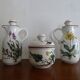 Villeroy & Boch set Huilier - vinaigrier - mustard maker signed Botanica