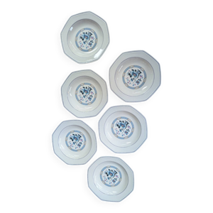 ensemble de 6 assiettes - porcelaine