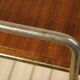 Side table - wooden and gold metal magazine rack