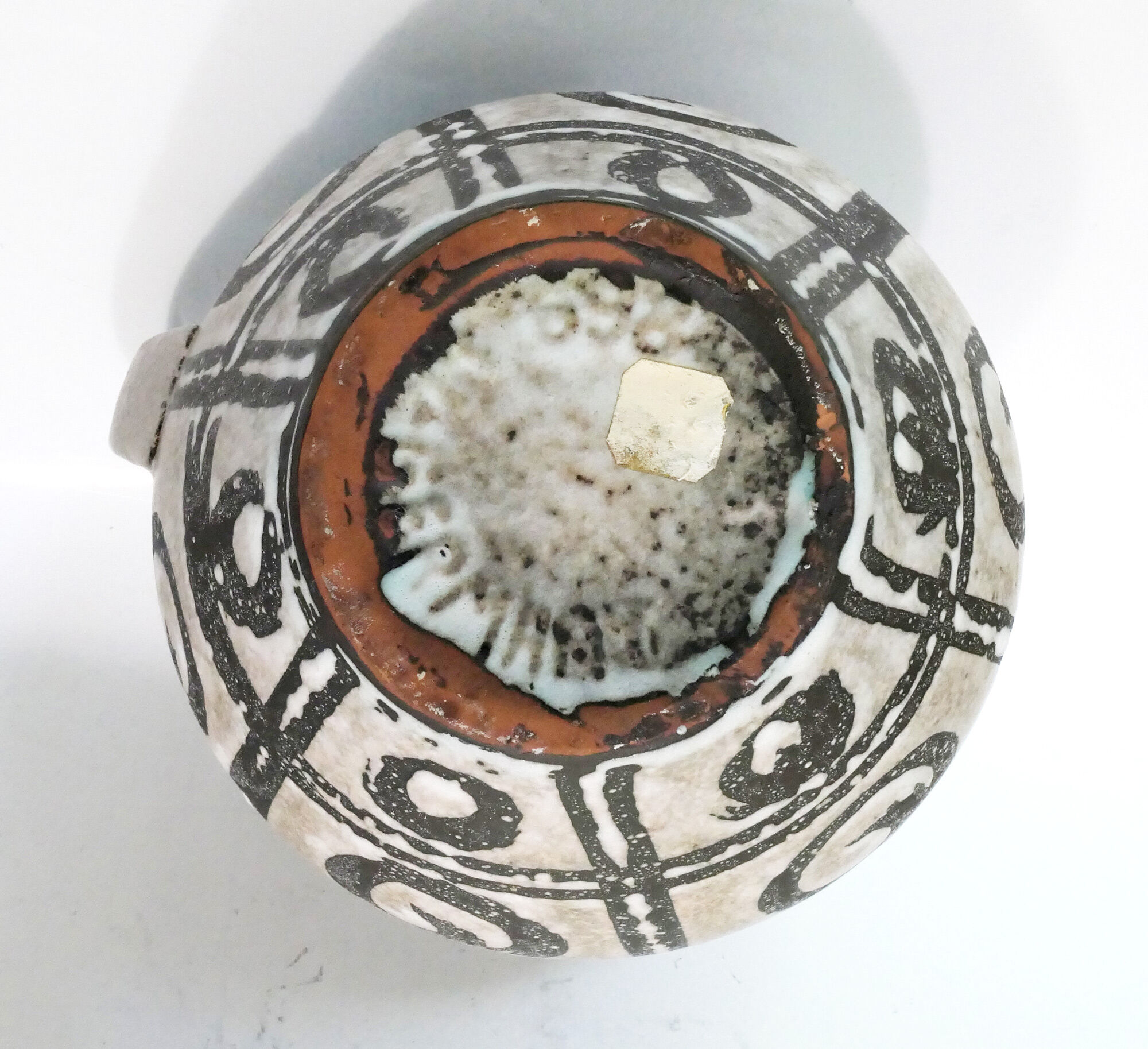 Beautiful vase Carstens 1960's Fat washes abstract décorby Heinz Siery