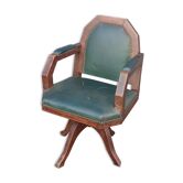 Fauteuil de bureau ancien administratif pivotant vintage