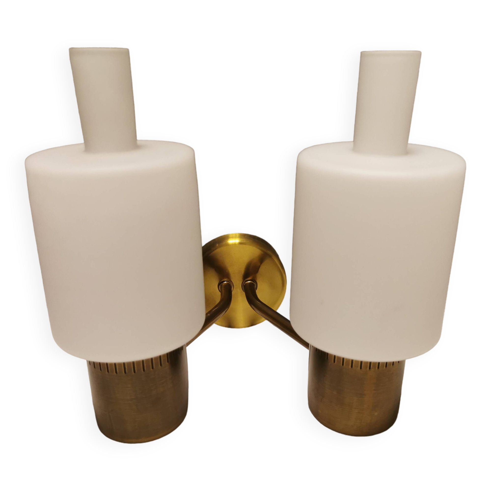 Jo Hammerborg "Nordlys" wall lamp, with double "arm" designed in 1963 and manufactured by Fog&Mørup