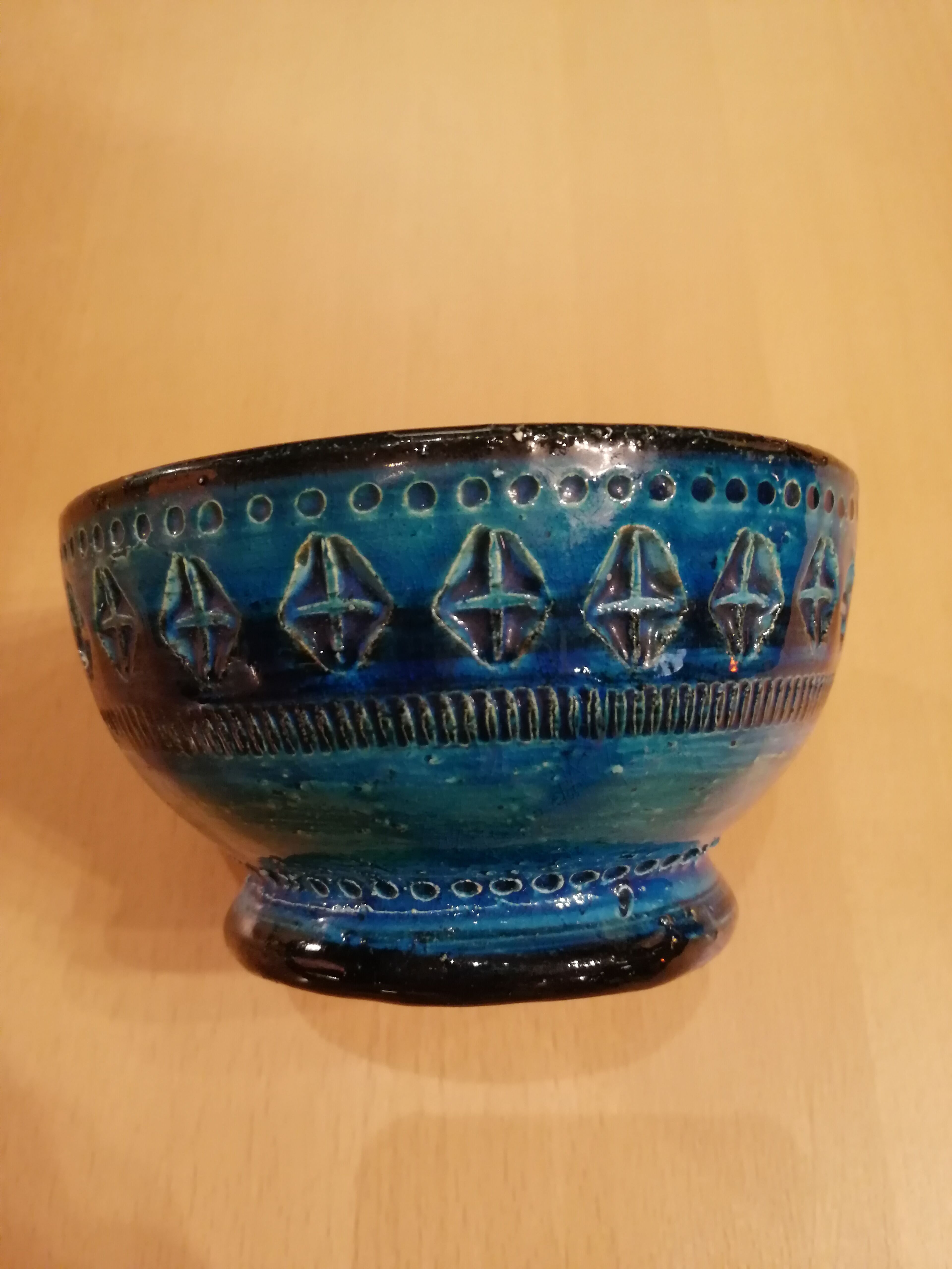 Ceramic candle holder Rimini series by Aldo Londi for Bitossi