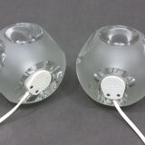 Lampes de table en verre de Peill et Putzler, années 1970, Ensemble de 2