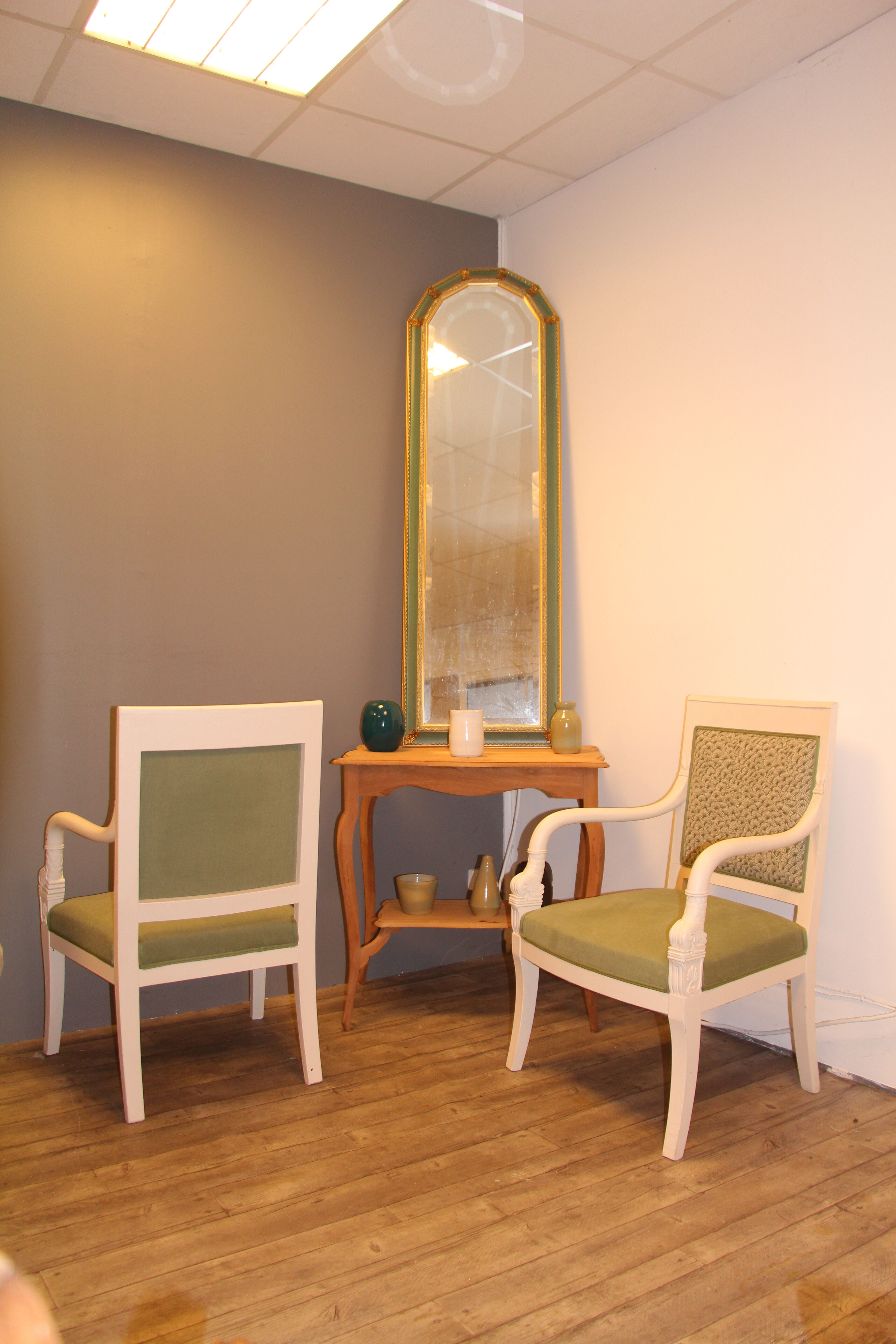 Empire style armchairs