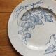 Round ironstone dish decorated with vines and grapes, late 19th-early 20th century