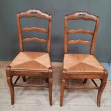 Paire de chaise paillees dix-neuvieme sciecle