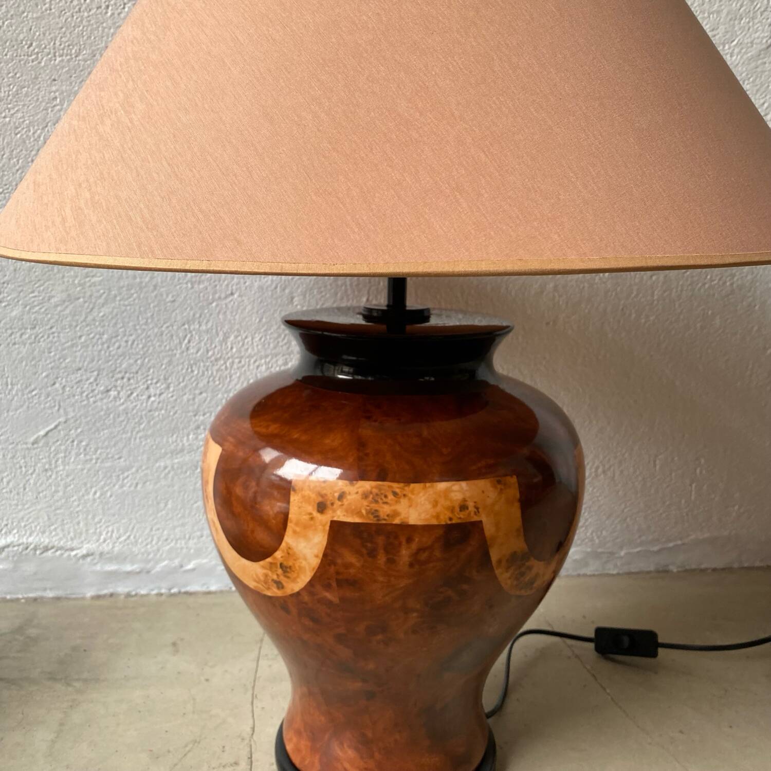 Lancel Paris ceramic living room lamp, 1980s / made in Italy