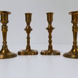 Vintage Danish Malm Candleholders, 1950s, Set of 4
