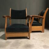 Pair of 1930's Dutch lounge chairs