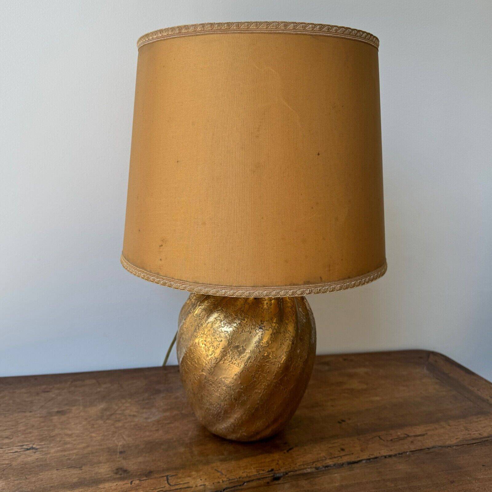 Murano Venice lamp 1960 signature golden inclusion with arrow