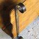 Vintage wooden and wrought iron magazine rack circa 1950s