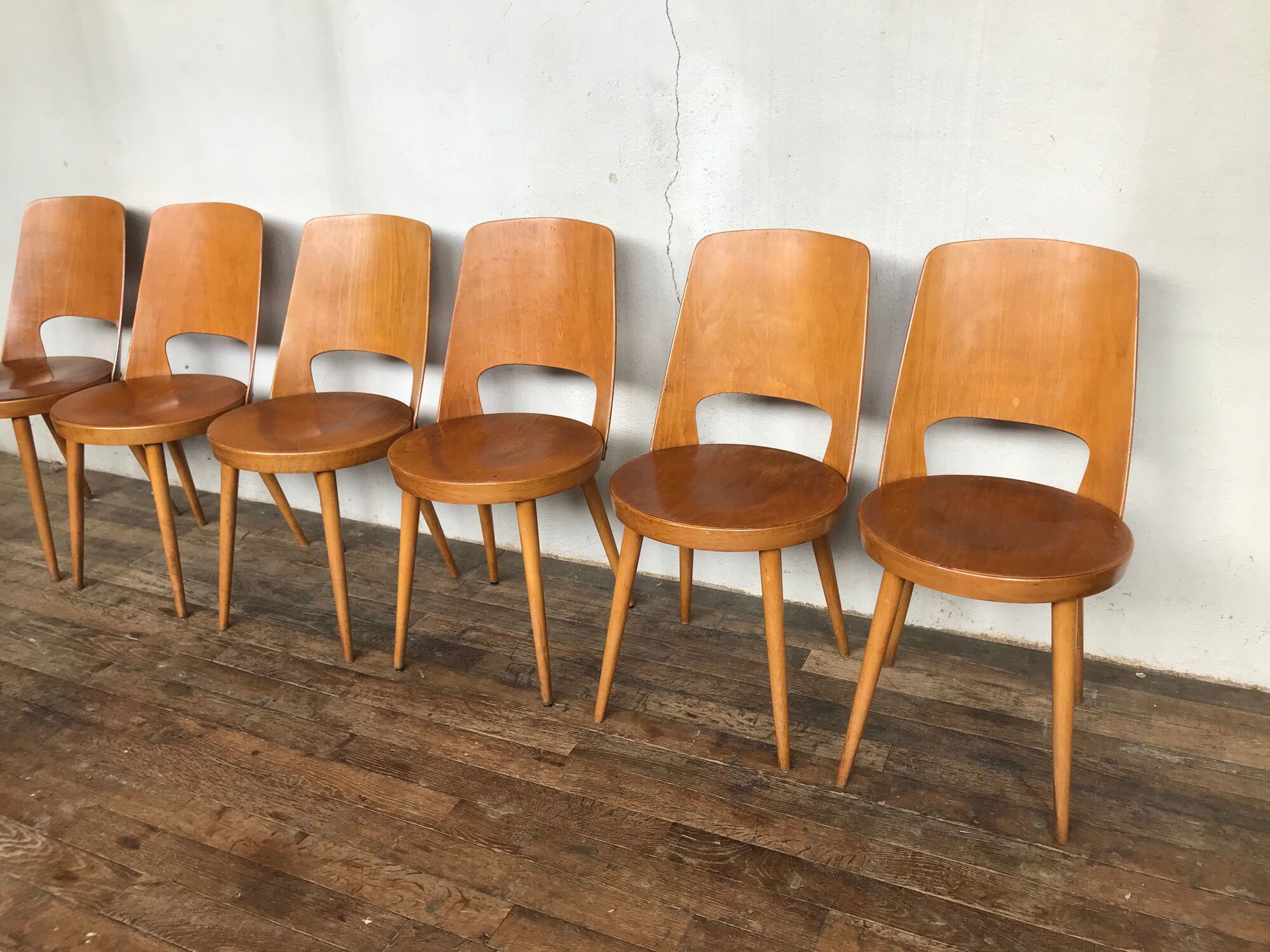 Series of 6 Baumann Mondor chairs