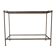Wrought iron industrial console and glass tops