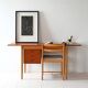 Vintage Scandinavian teak two-tone desk
