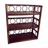 Rattan wall shelf