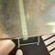 Metal table with glass top