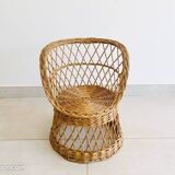 Fauteuil en osier vintage  enfant