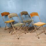 Set of 4 vintage folding chairs