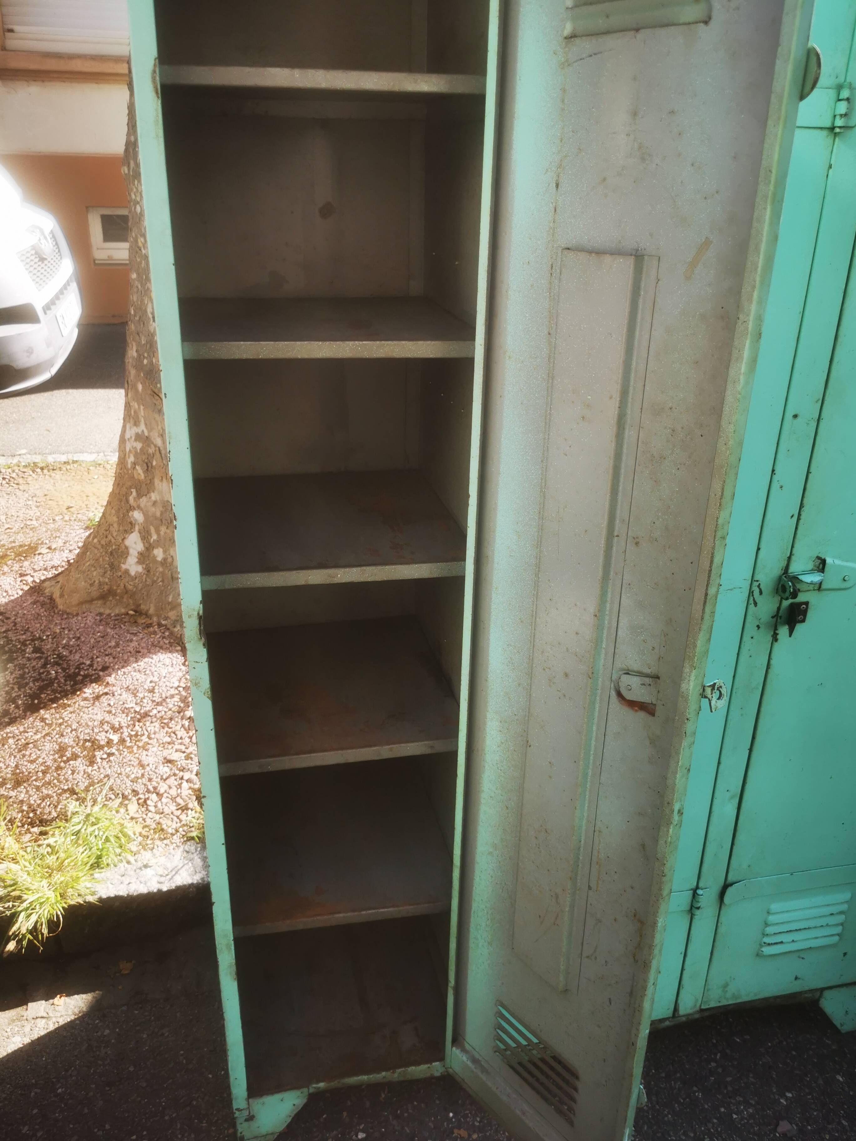 Vintage metal locker cabinet
