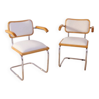 Paire de fauteuils Cesca B64 par Marcel Breuer