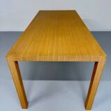 Post-modern striped wood table with drawers, design 80.