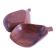 Pair of pear-shaped wooden trinket trays