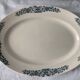 4 blue and white service dishes Alesia Longchamp Iron Land early 20th century