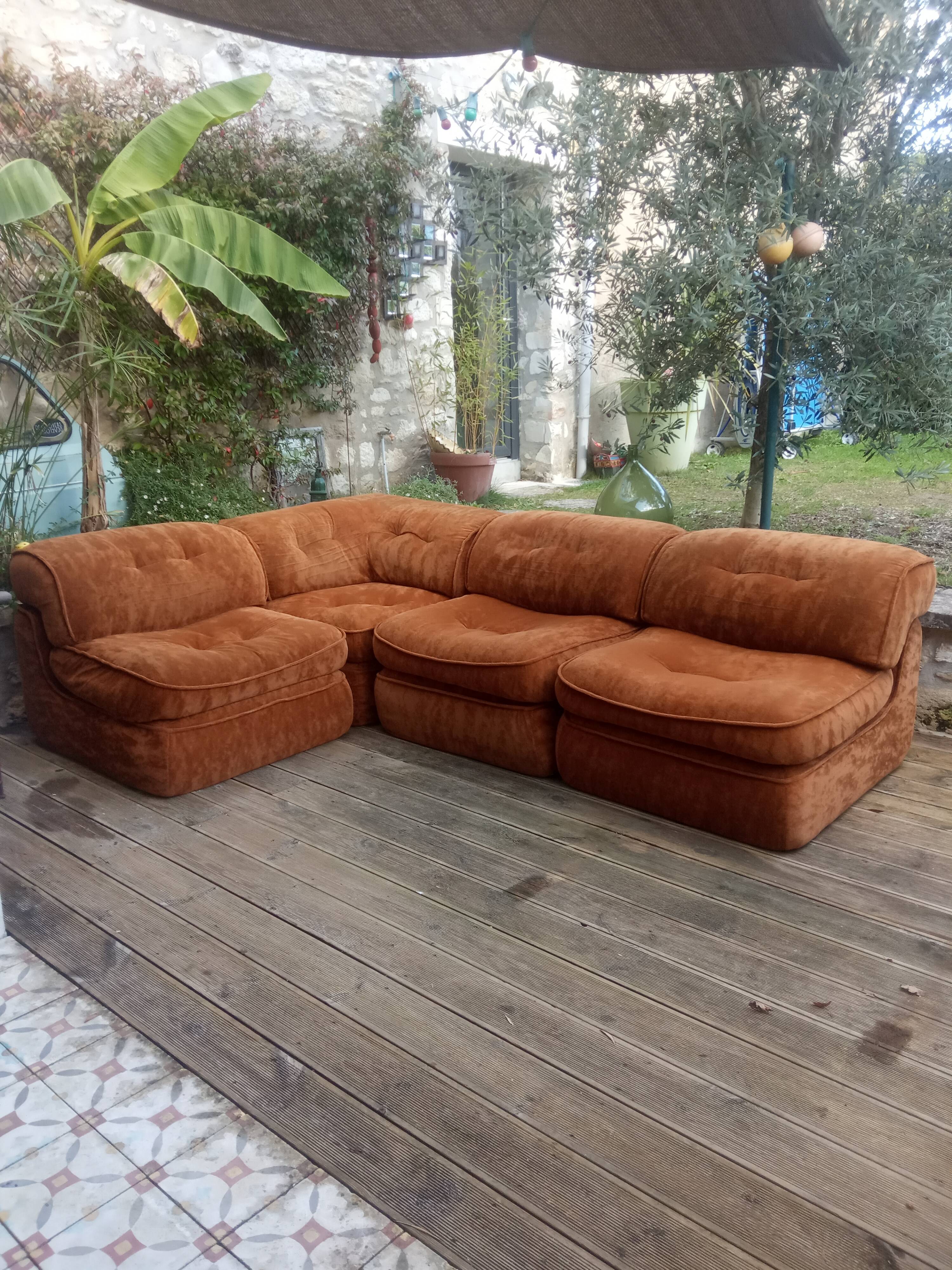 Vintage modular sofa 1970s