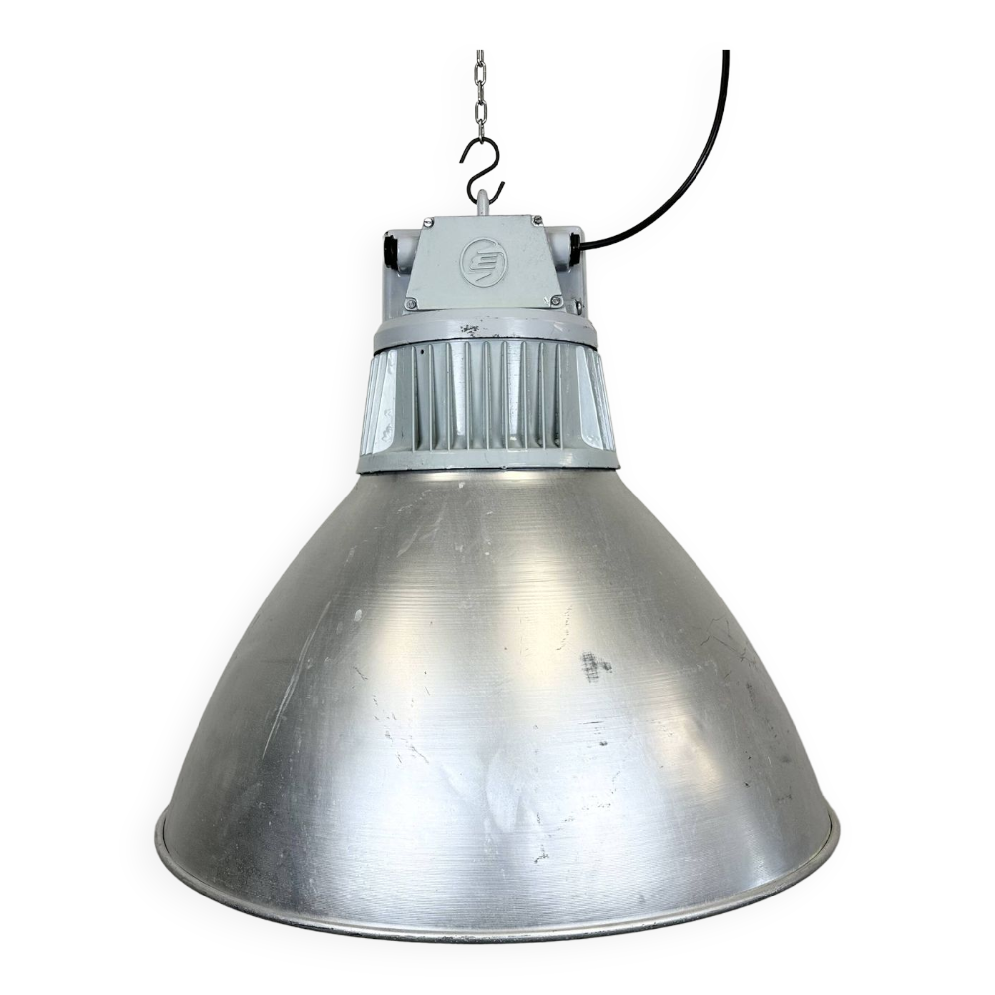Large Industrial Aluminium Pendant Light from Elektrosvit, 1960s
