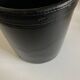 Black leather desk wastebasket, 1960