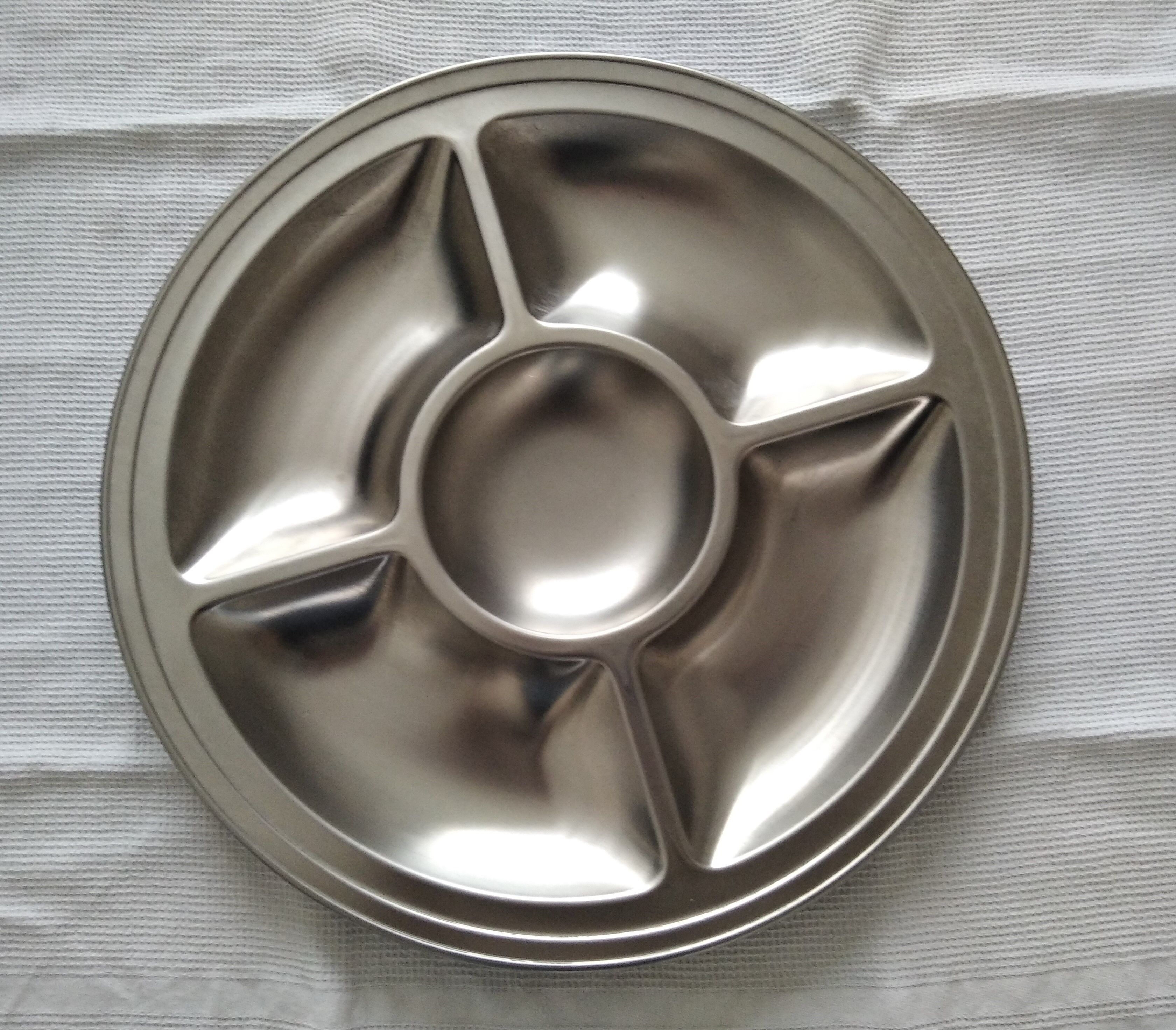 Round dish 5 compartments Guy Degrenne collection Manoir